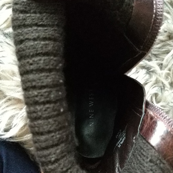 Nine West size 8.5 brown leather booties - Picture 6 of 6